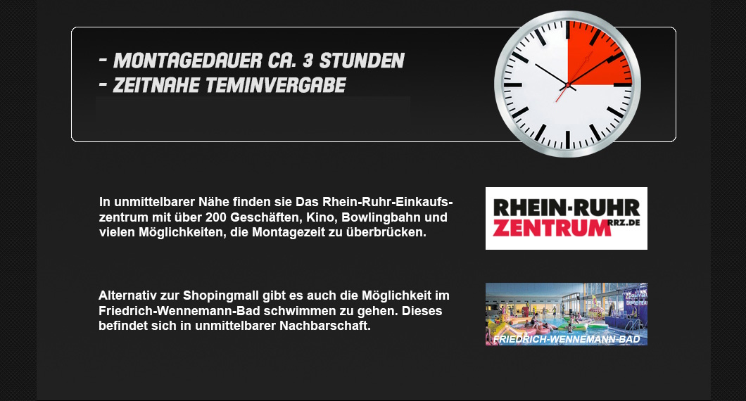 Zeitnahe Termine, schnelle Montage, erstklassiger Service